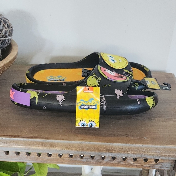 🩴 SpongeBob SquarePants Slide Sandals – Men's Size 10 NWT Fun Patrick Star NEW - Picture 4 of 16